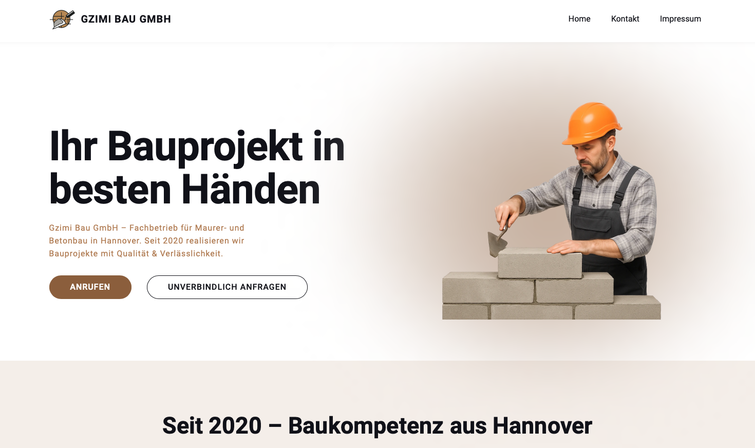 <strong>Gzimi Bau GmbH</strong> – Vertrauen, das trägt