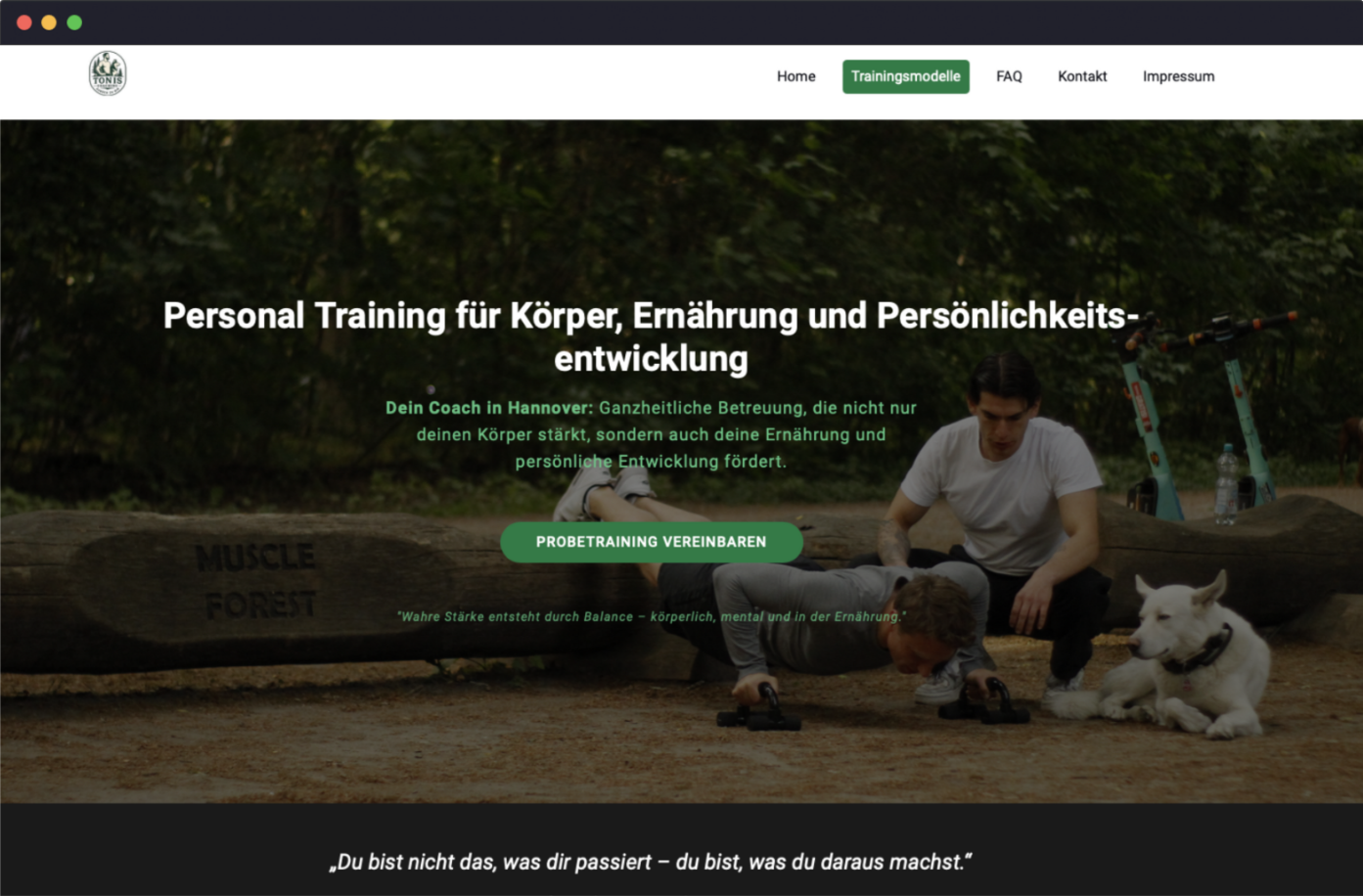 <strong>Tonis Coaching</strong> – Klarheit. Stärke. Natur.